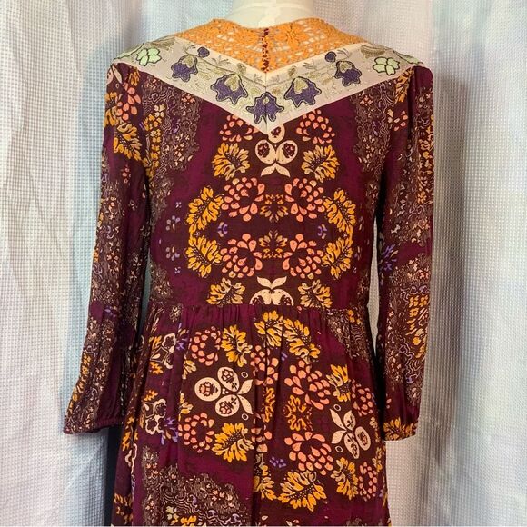 Maeve by Anthropologie Meredith Embroidered Maxi Dress Size Extra Small - Picture 9 of 15